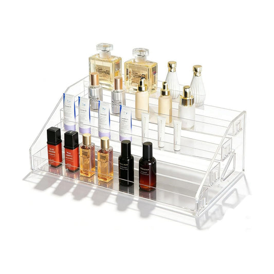 12 Inchs Acrylic Tiered Display Stand Acrylic Riser Display Shelf Stands for Cosmetic Nail / 4 Tier