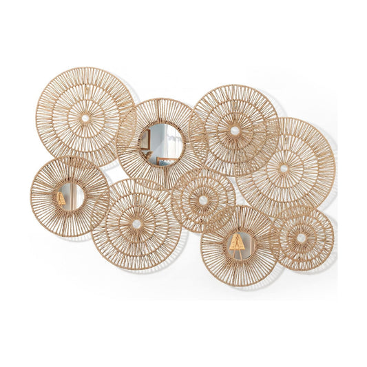 Wicker Jute Wall Decor Baskets / Set of 9
