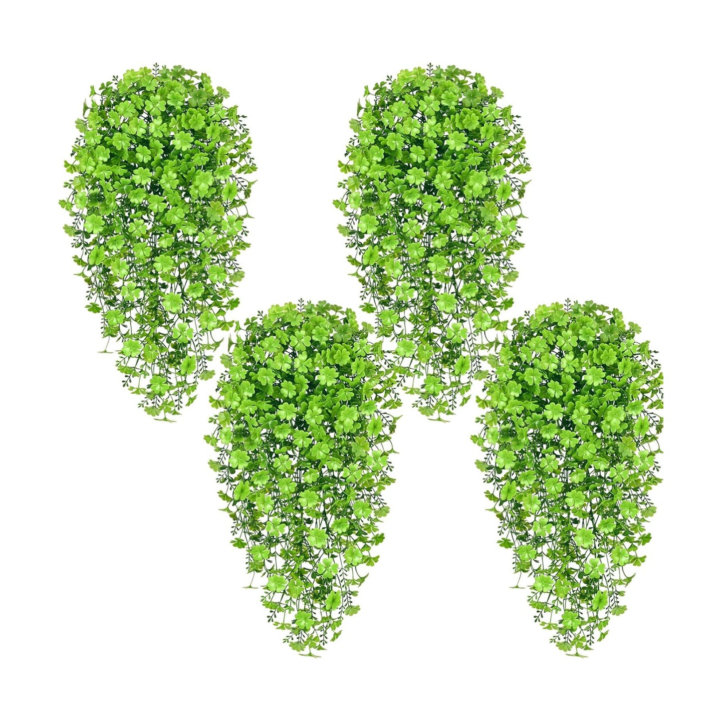 Waipfaru Artificial Hanging Plants, 4Pcs Faux Ivy Four-Leaf Clover