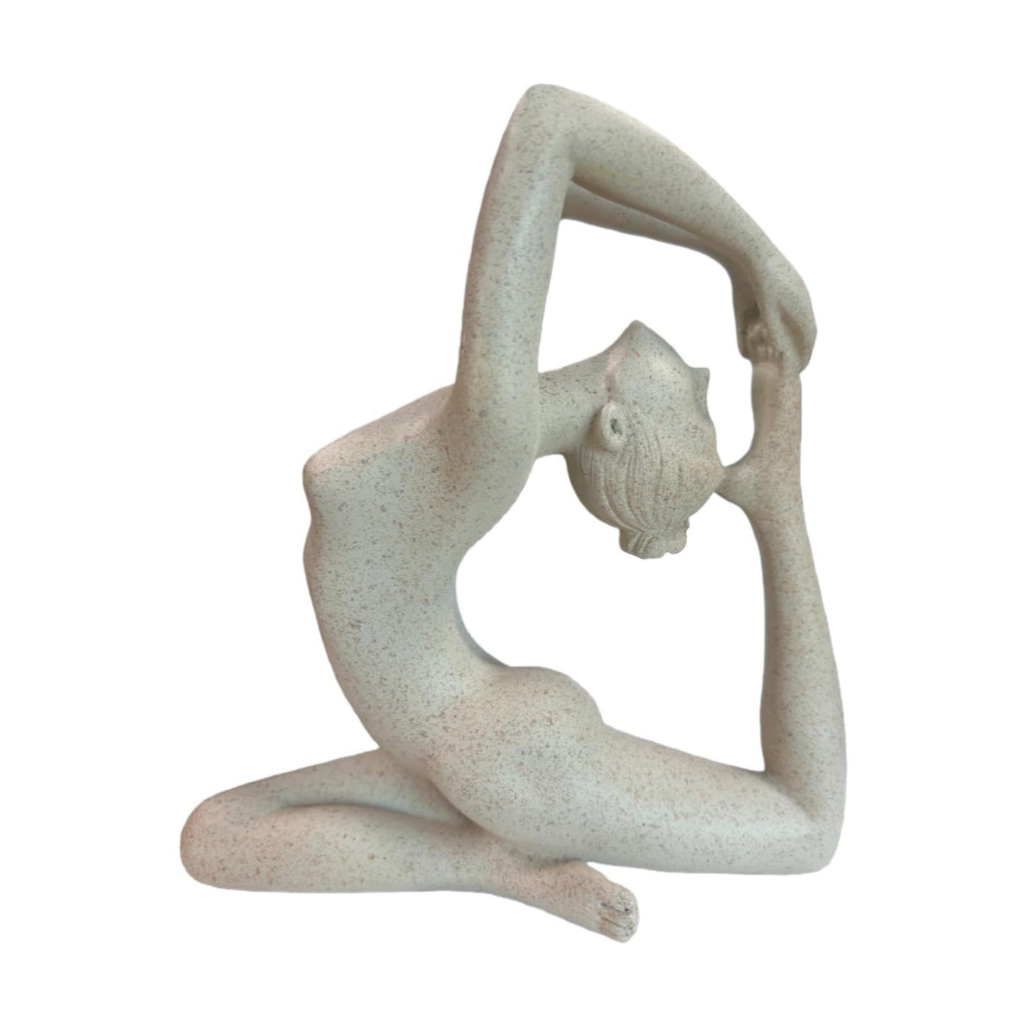 Modern Abstract Yoga Statue / Grayish White