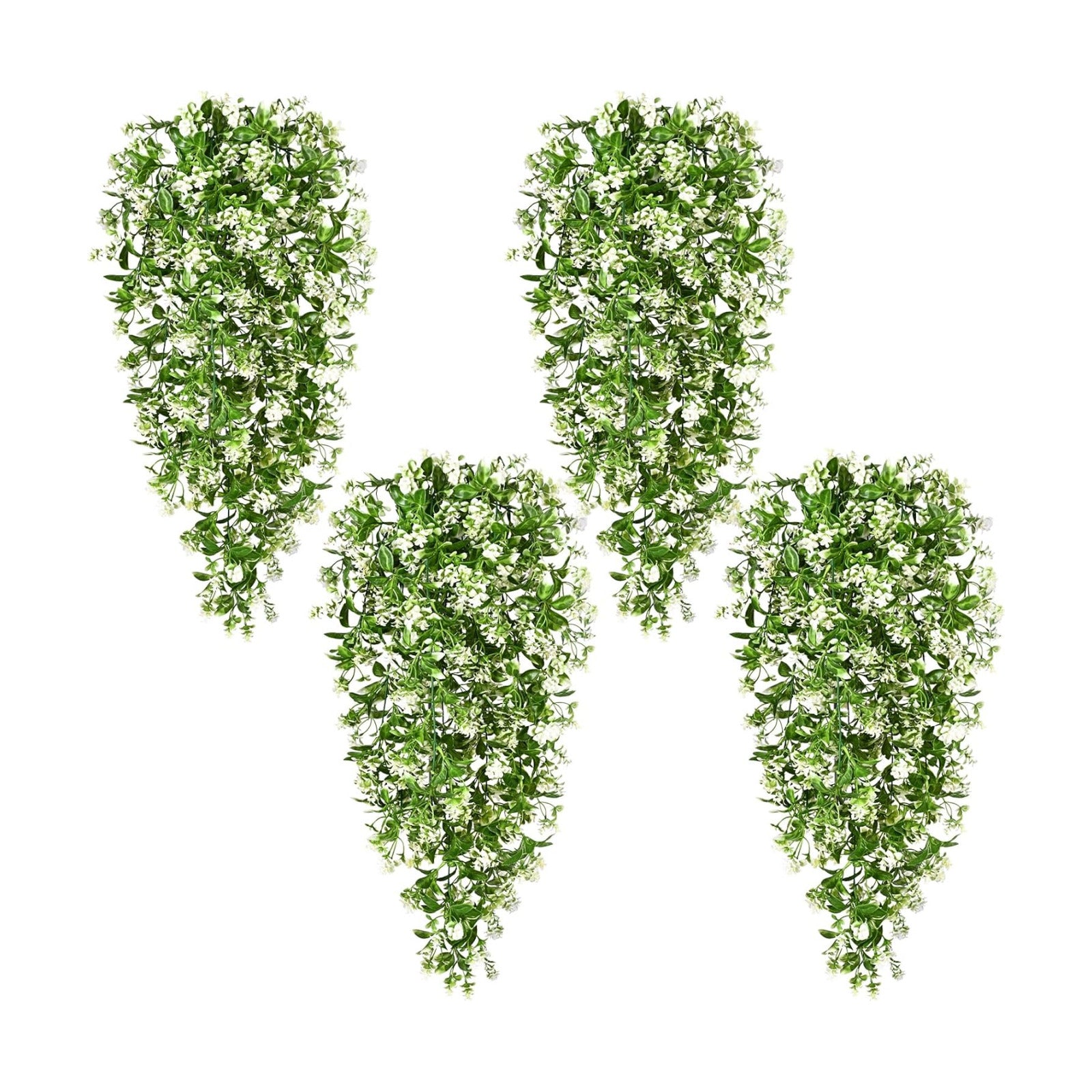 Waipfaru 4pcs Fake Hanging Plants, Faux Ivy Fake Vines Greenery