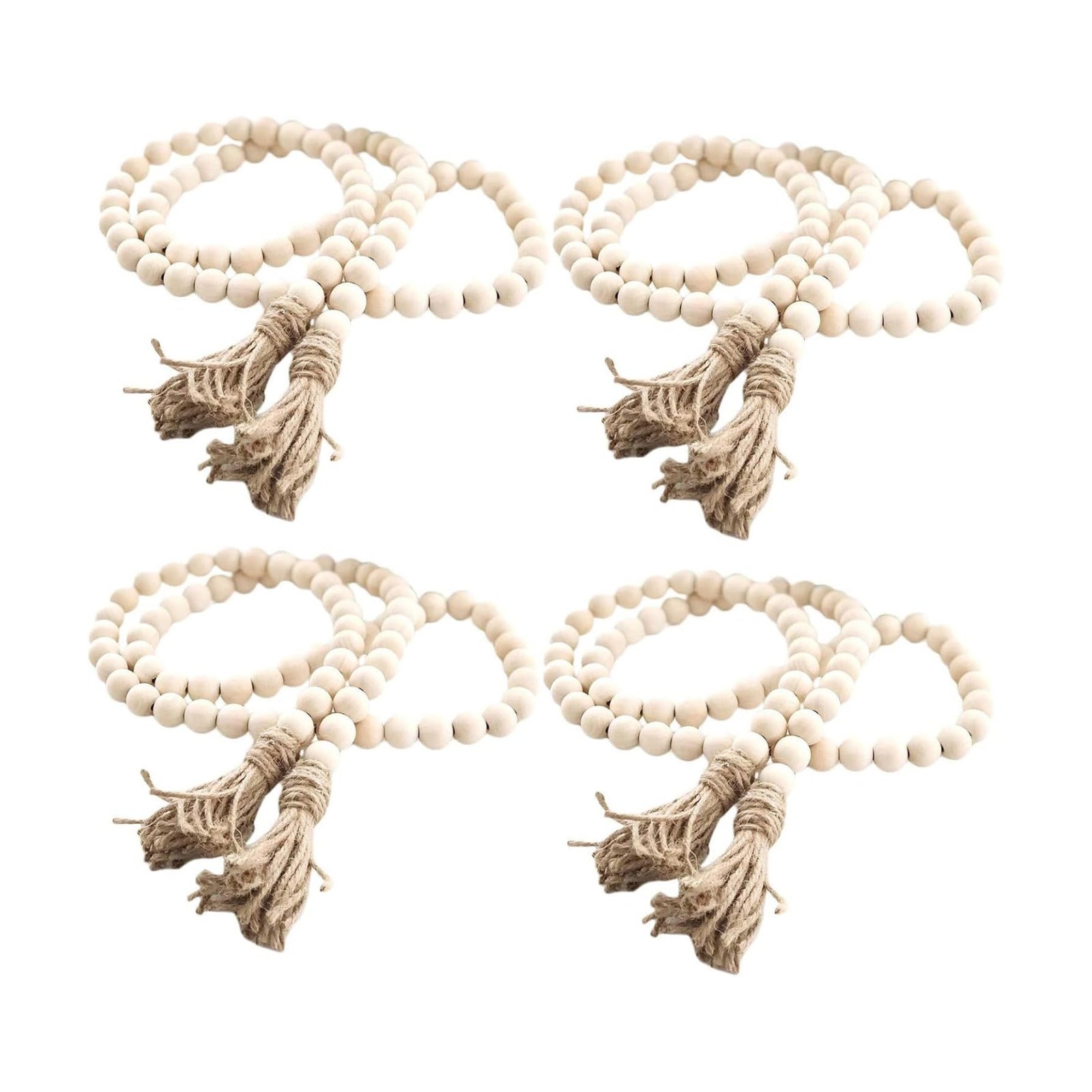 Wood Bead Garland / 60 x 4