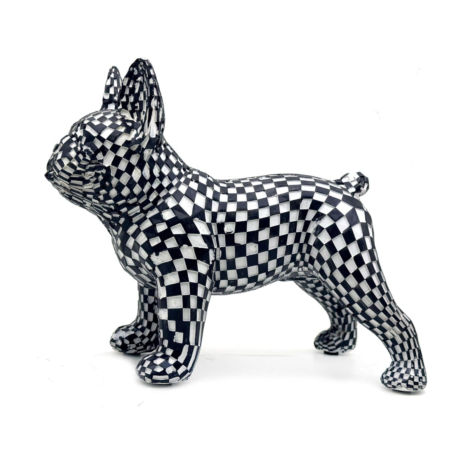 Art Abstract French Bulldog Statue Dog Figurines Sculpture Collectibles Home Office Desktop Decor