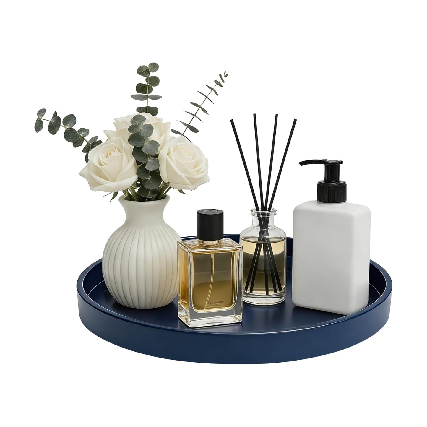 Candles / 10" Bathroom and Vanity Tray / Blue / Set of 10