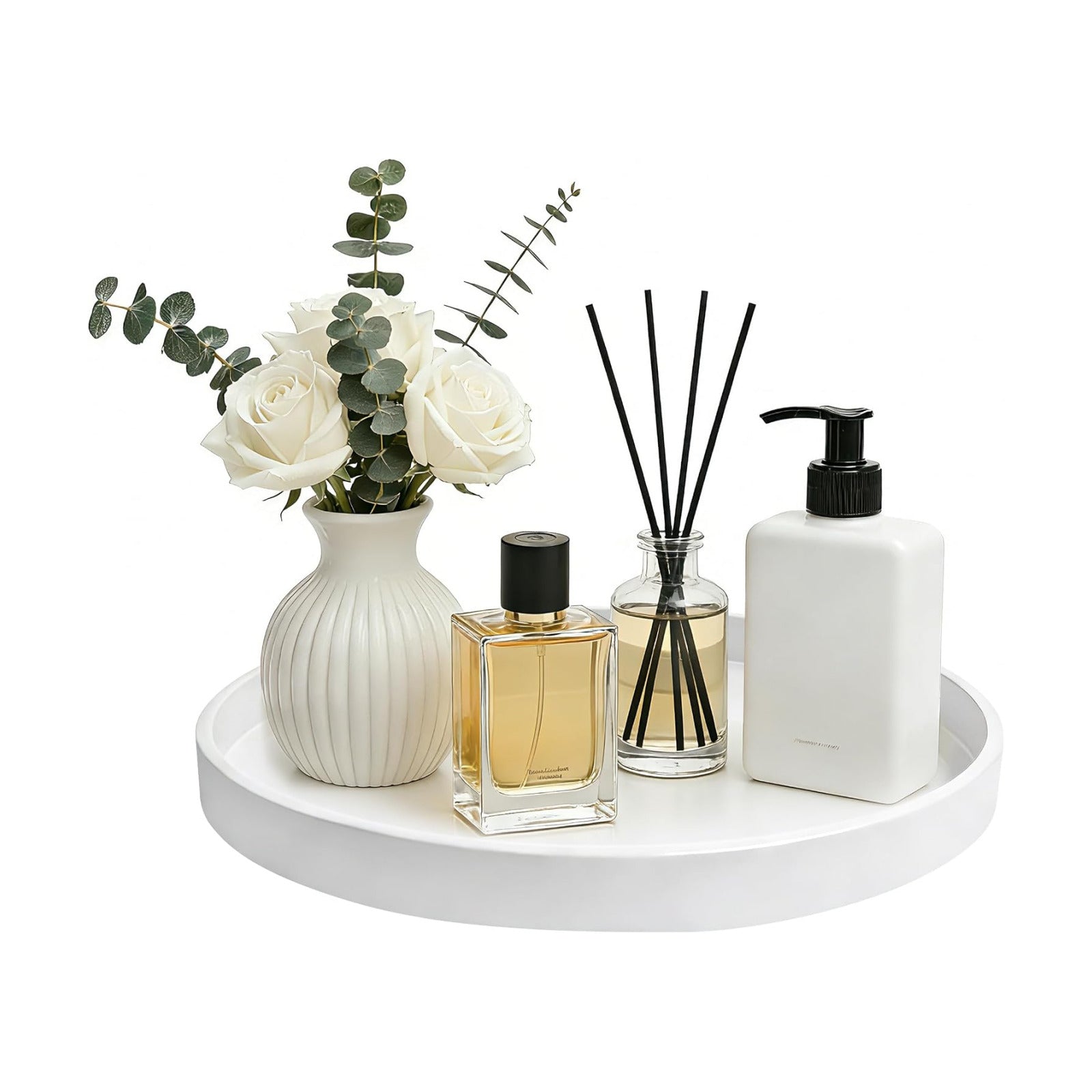 Candles / 10" Bathroom and Vanity Tray / White / Set of 10