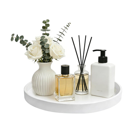 Candles / 10" Bathroom and Vanity Tray / White / Set of 10
