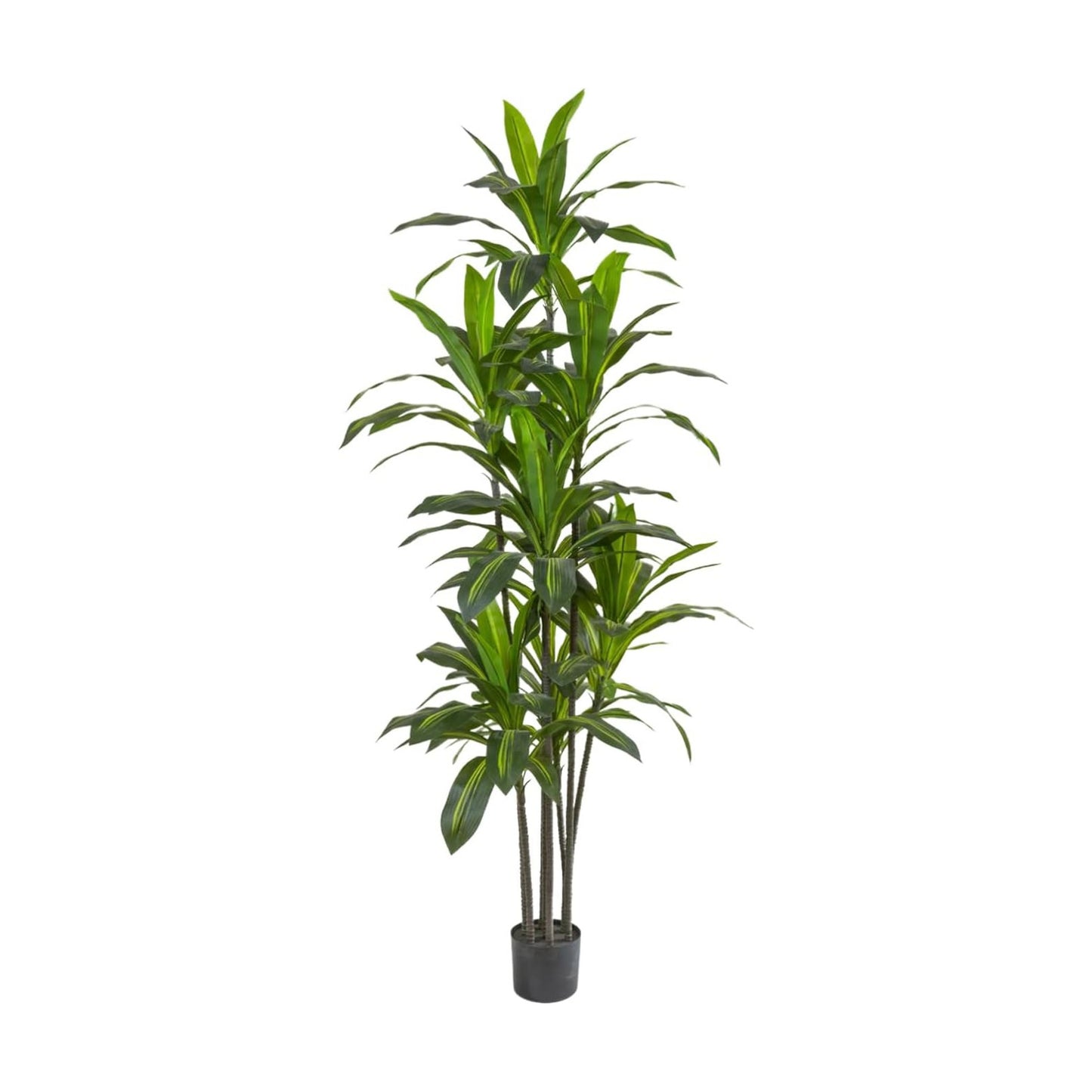 6FT Dracaena Artificial Plant - Large Tropical Indoor Fake Tree with Lifelike Leaves - Tall Faux Floor Plant in Pot for