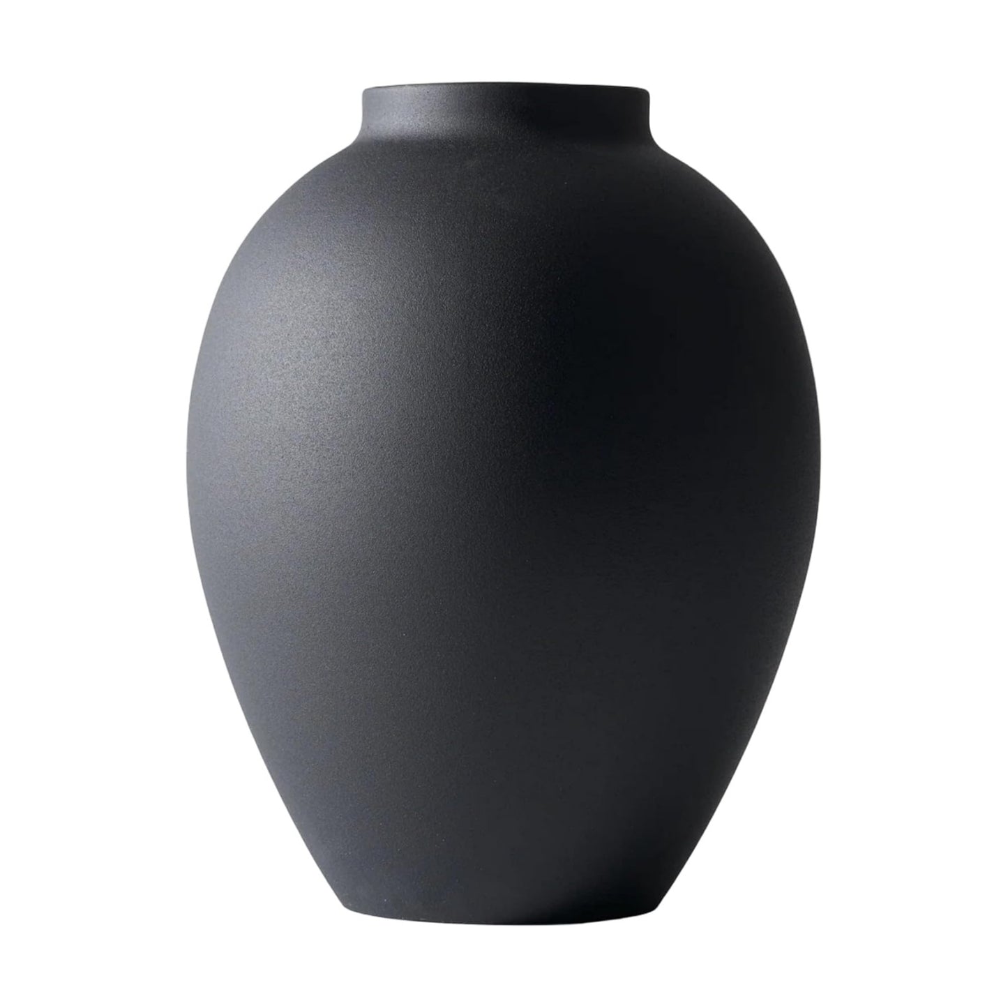 SilkSerenade Large Black Matte Flower Vase / Matte Black