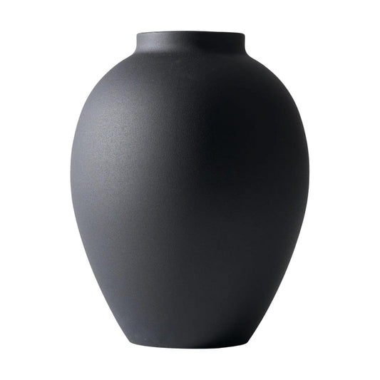 SilkSerenade Large Black Matte Flower Vase / Matte Black