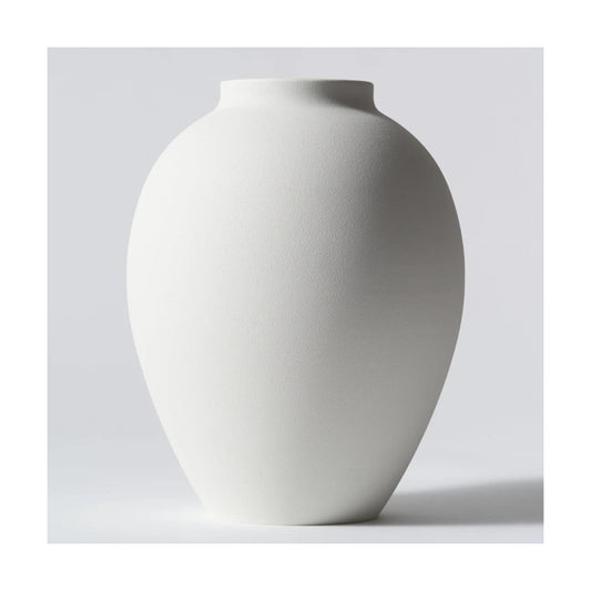 SilkSerenade Ella White Matte Flower Vase / Matte White