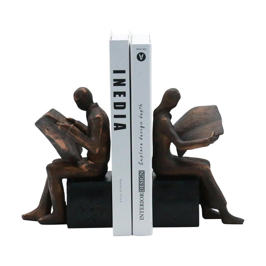 Copper Newspaper Decorative Bookends / Readers