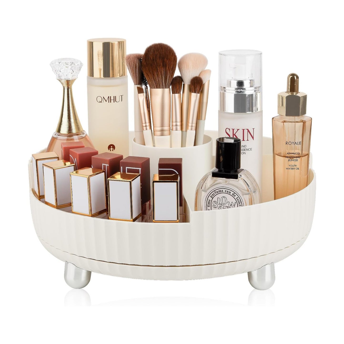 Makeup Perfume Organizer Tray / Beige+ Divider / Set of 11