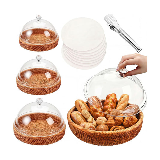 Rattan Bread Baskets / Set of 3