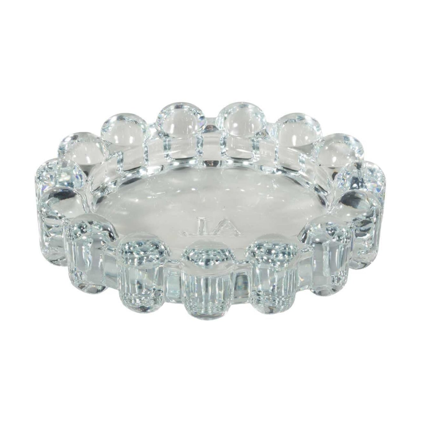Alice Lane Home Collection Original Clear Glass Large Bubble Candle Dish