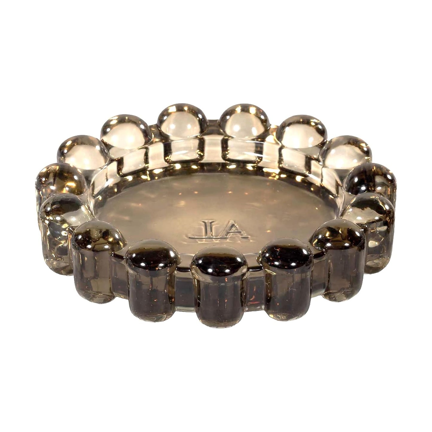 Alice Lane Home Collection Original Amber Glass Large Bubble Candle Dish