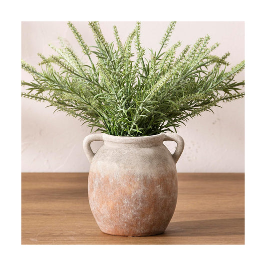Ceramic Flower Small Vase Farmhouse Rustic Vase Decorative Pottery Terracotta / Aged Terra / 6 Inch