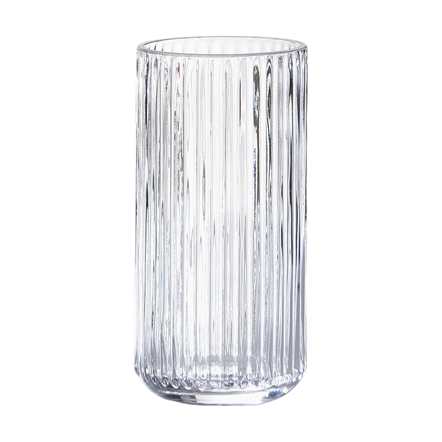 Glass Flower Vase for Pampas Grass / Clear / 7.5 Inch
