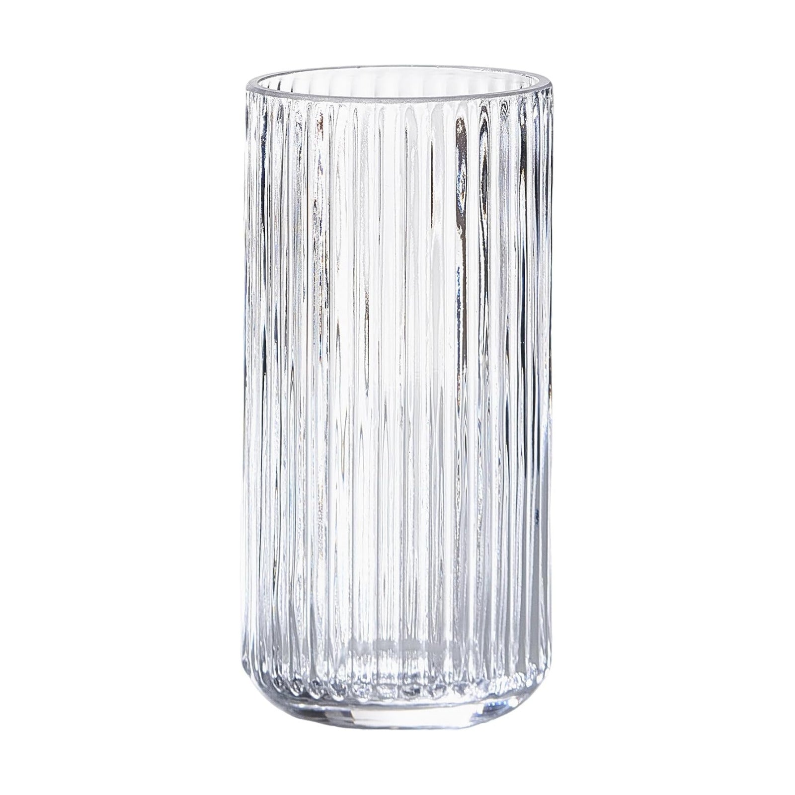 Glass Flower Vase for Pampas Grass / Clear / 7.5 Inch