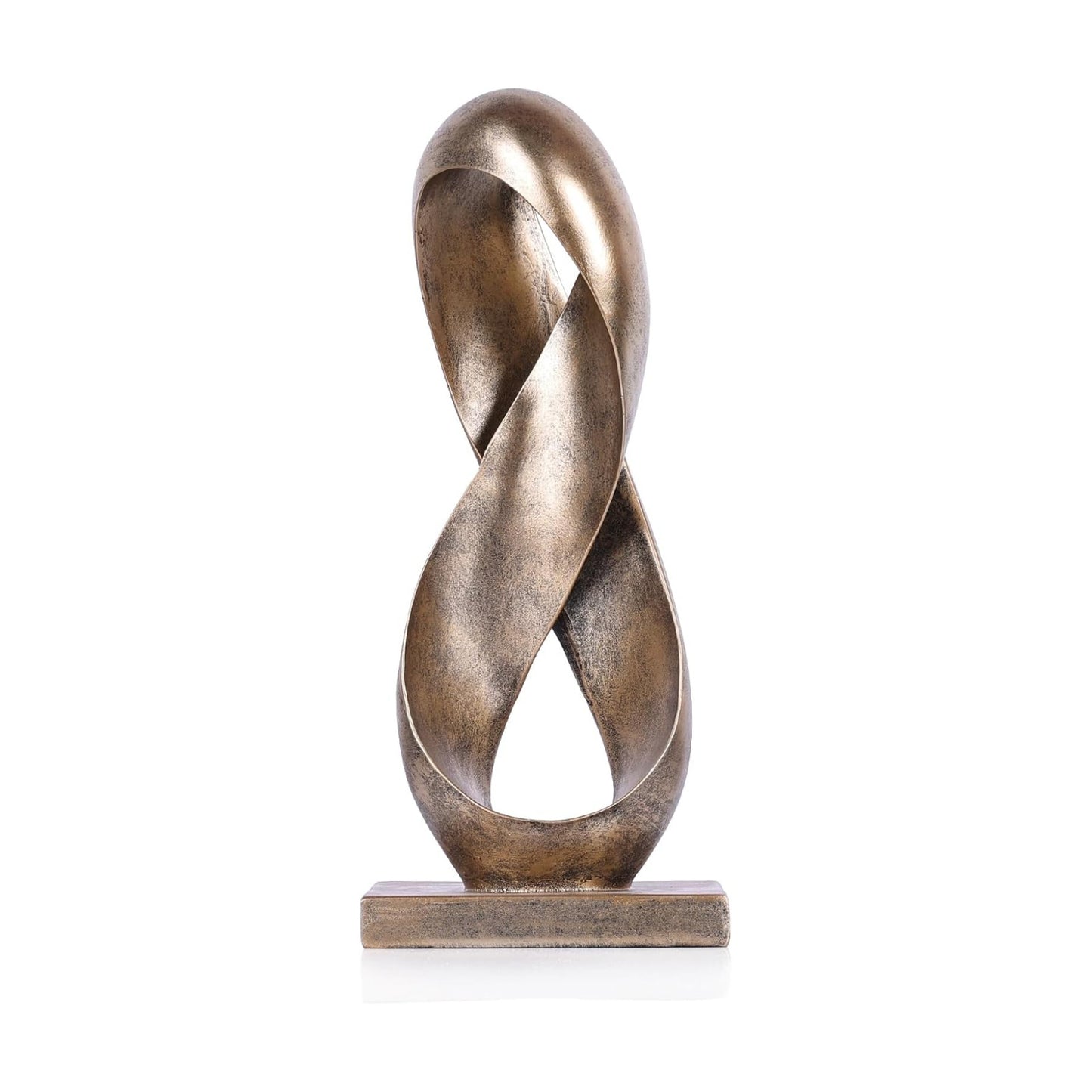 Large Knot Decor Statue Tall / Bronze / 14.6 Inch