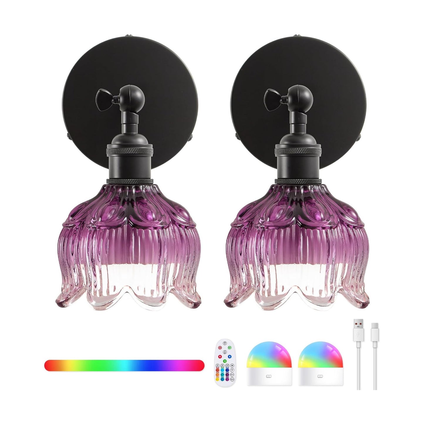 Vintage Battery Operated Wall Sconces: Gothic Wireless Rechargeable Light | 5000mAh Dimmable Powered Sconce Remote