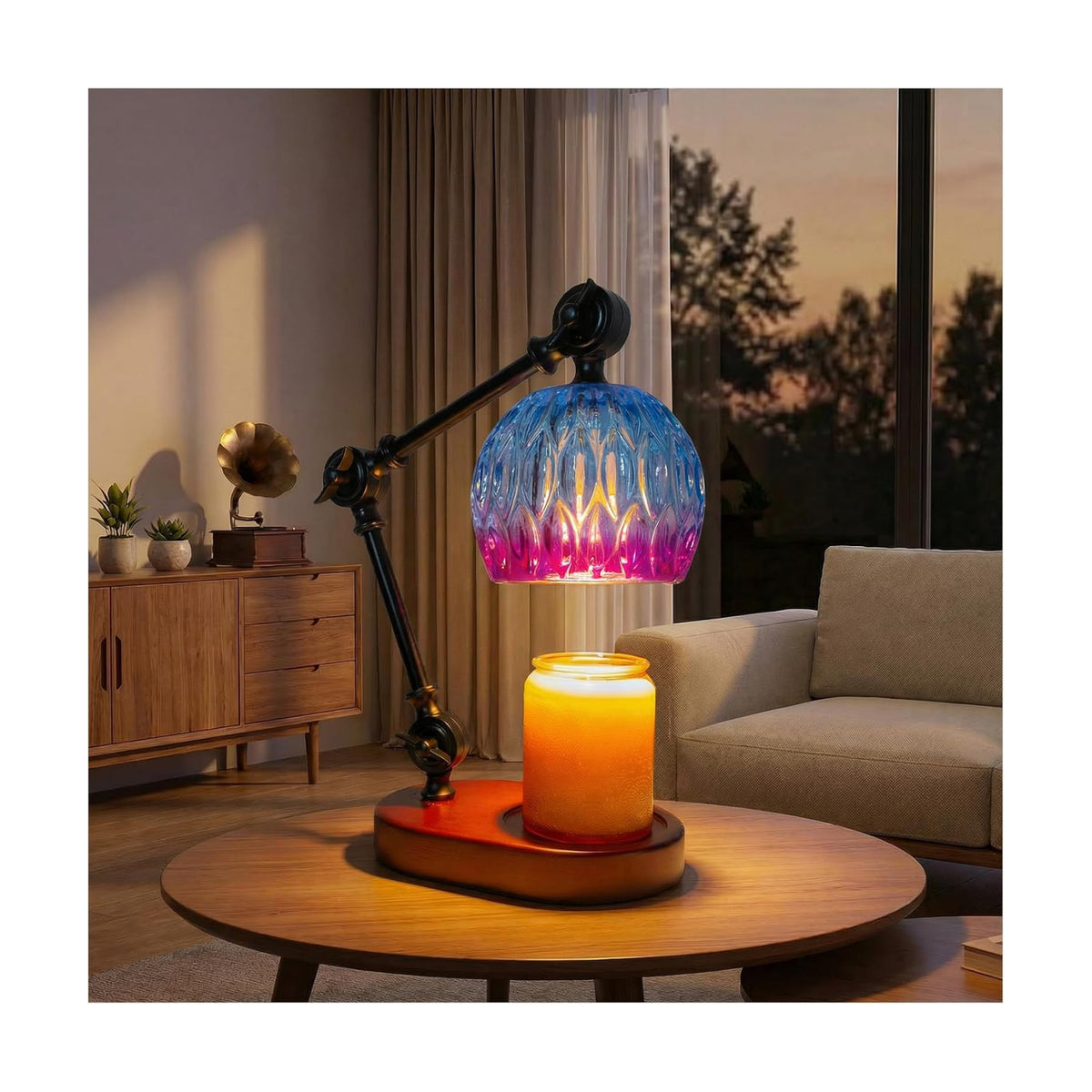Candle Warmer Lamp, Dimmable Wax Melting Warmer with Adjustable Height, Bedroom Living Room Home Decor, Birthday
