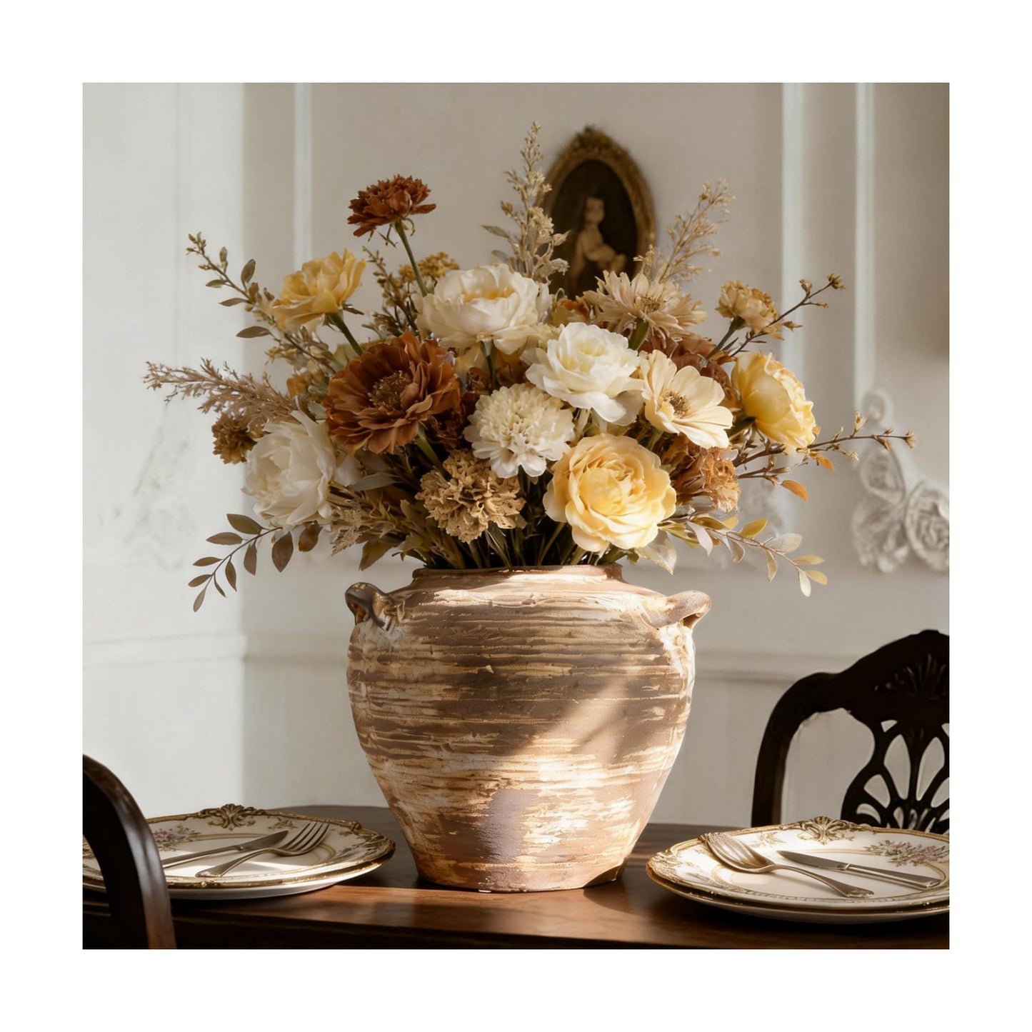 Large Ceramic Vase Rustic Farmhouse Vase / 7 Inch-retro / 7 Inch