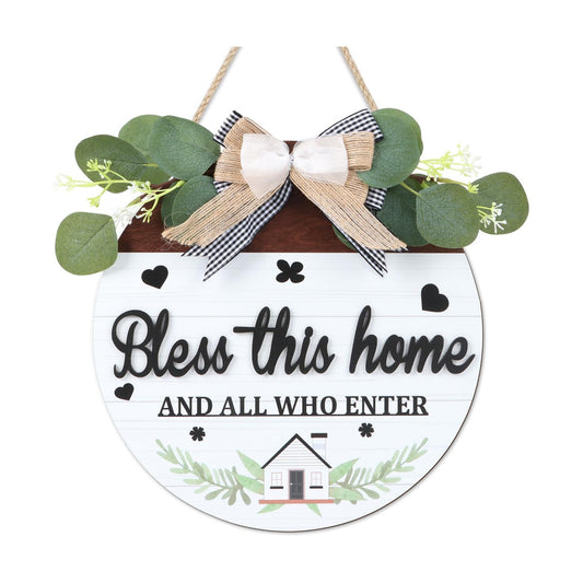 Rustic Farmhouse Wall Signs / Bless The Home