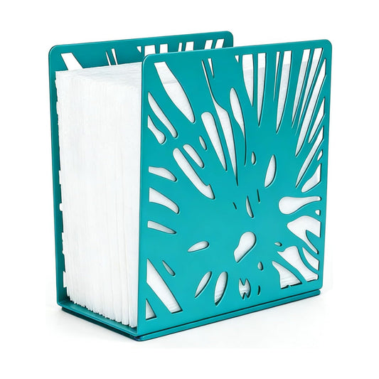 Farmhouse Metal Napkin Holder / Teal
