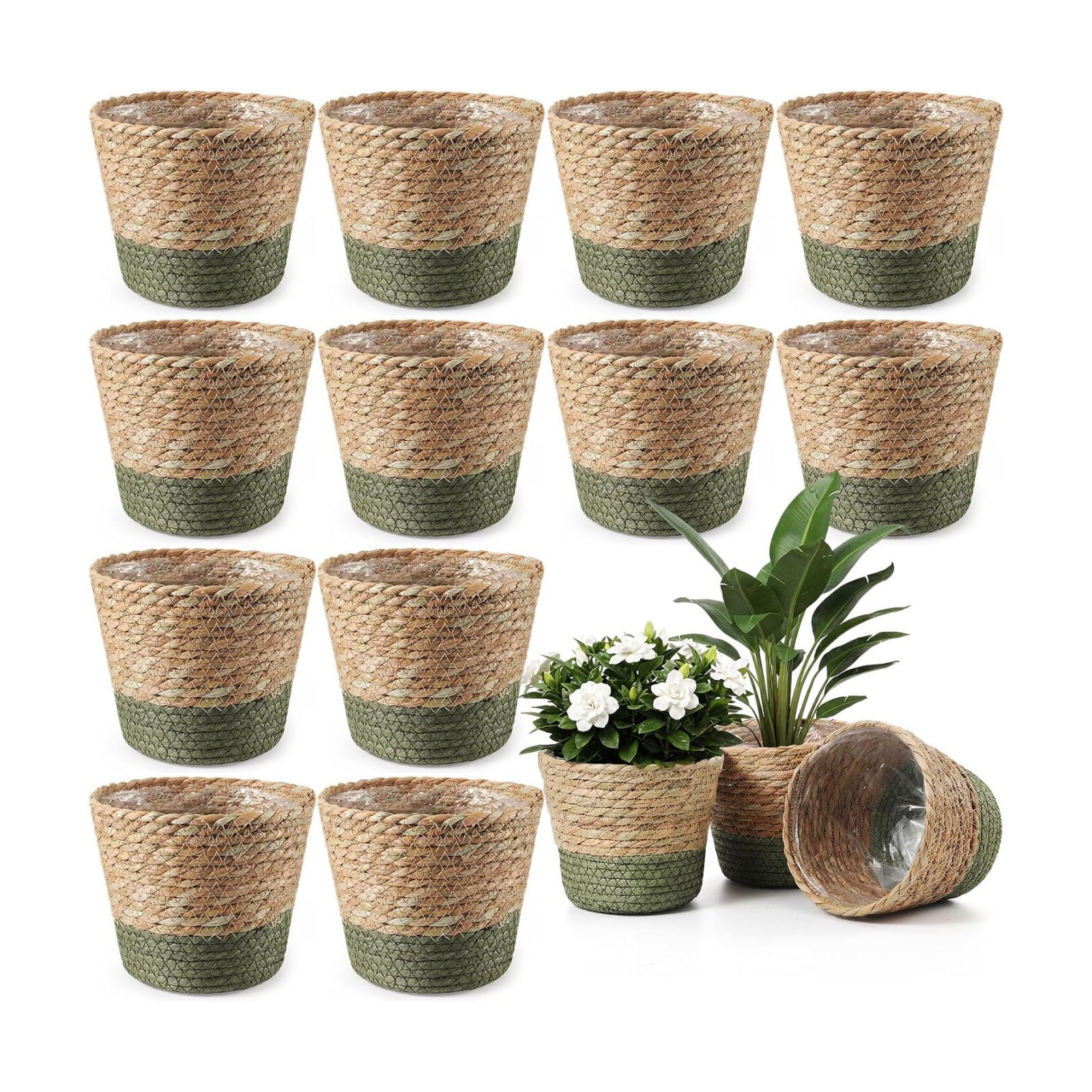 Wicker Plant Basket Bulk / Small / Farmhouse / Set of 12