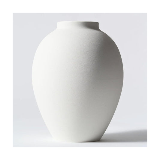 Modern Farmhouse Ella Flower Vase / White Ovoid