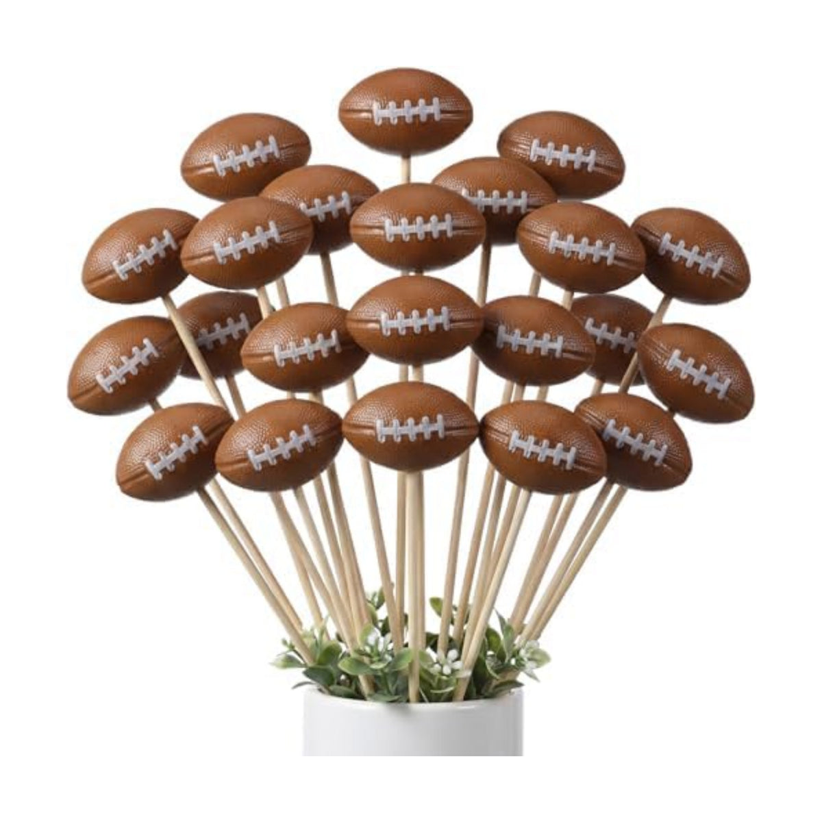 Soulchen 24 Pcs Football Party Centerpiece Sticks for Sport Themed Party