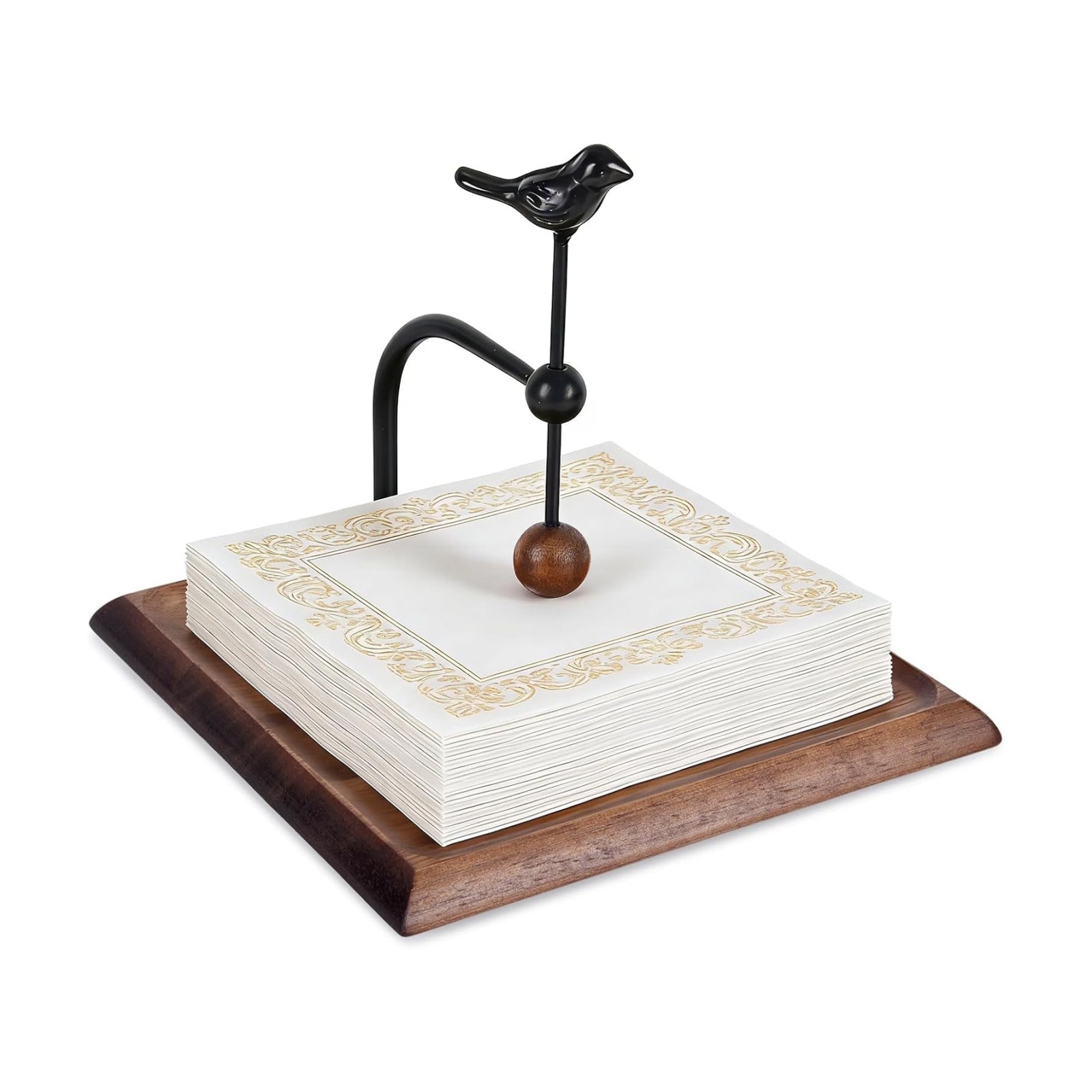 Wooden Napkin Holder / Black / 7.5 Inch