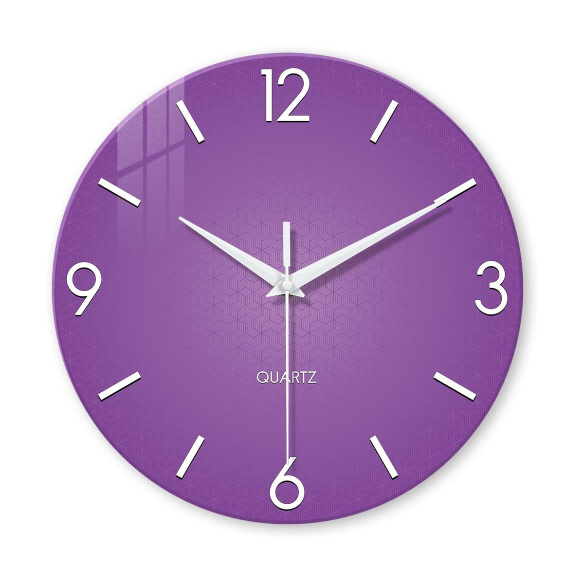XFM Large Purple Wall Clock for Women Girls Bedroom 20 Inch | Silent Non-Ticking Battery Operated Modern Simple