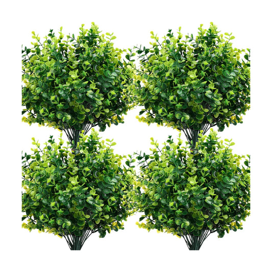 Artificial Boxwood Stems Artificial Plants / Green Boxwood / Set of 24