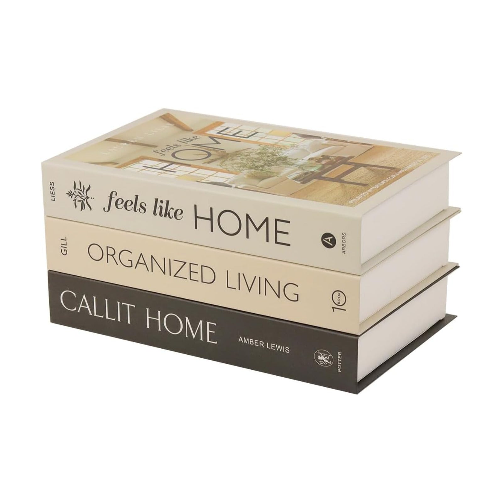 Faux Decorative Books / 3-callit Home Organizde Living / Set of 3