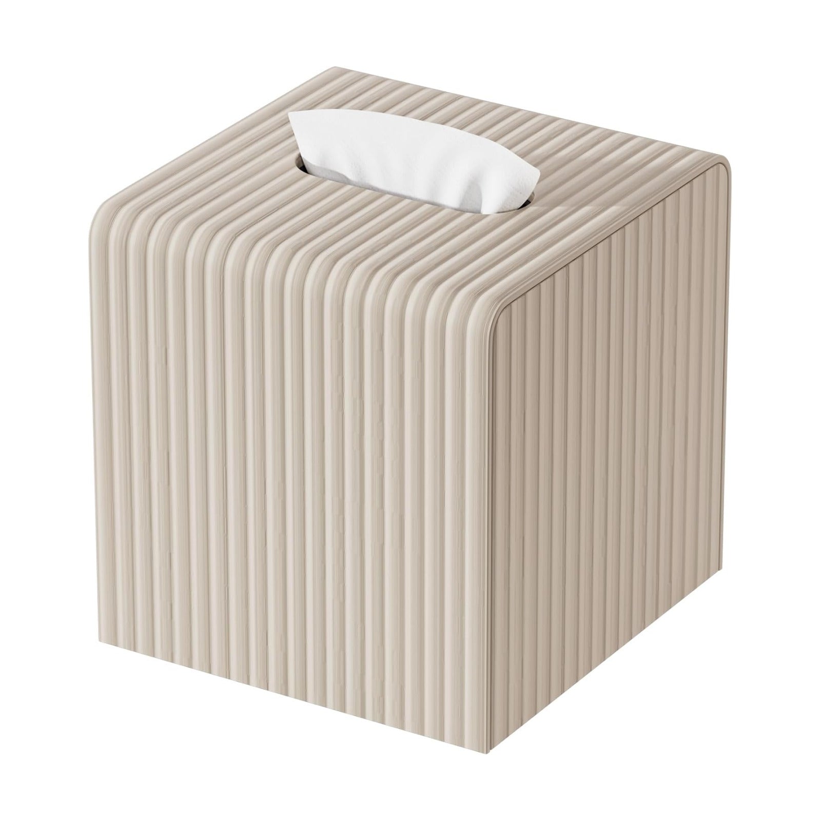 Modern Facial PU Tissue Holder Napkin Dispenser Accessories / Beige