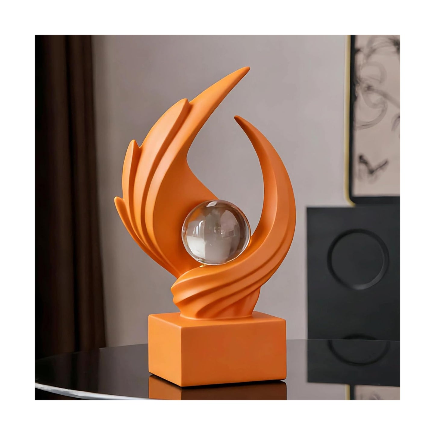 Modern Art Statue Decor / Orange