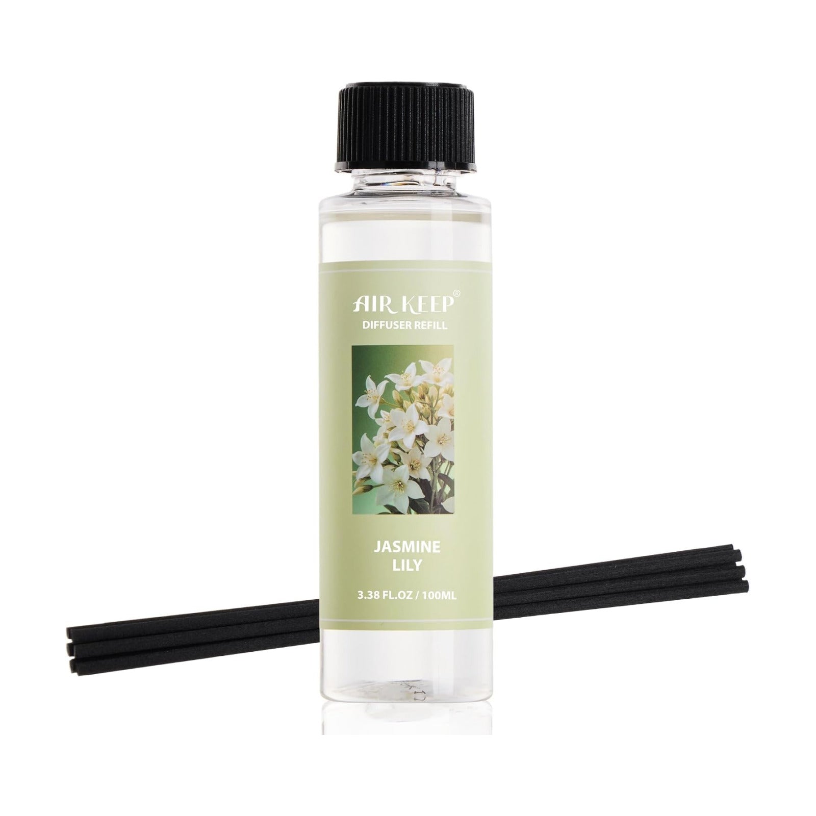 Airkeep Reed Diffuser Oil Refill/Jasmine Lily/3.38 oz / 1 Pack/Air Freshener & Aromatherapy Essential Oil Blend for