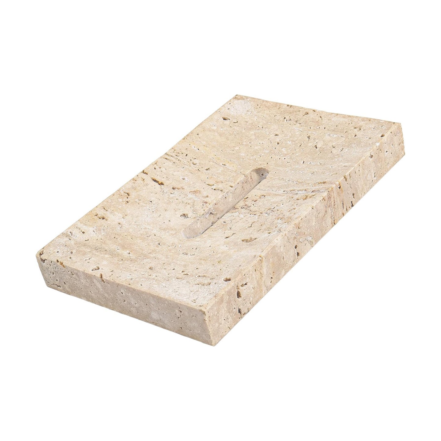 Beige Brown Stone Soap Holder for Shower / Natural