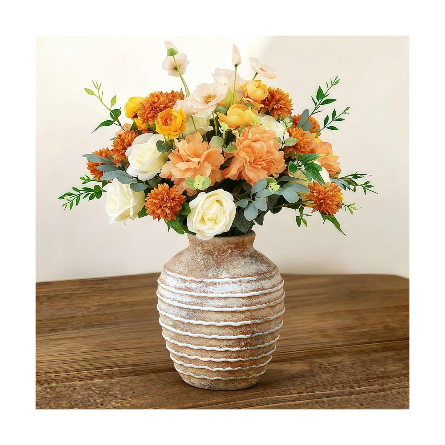 Ceramic Vase for Flowers / Terracotta Brown