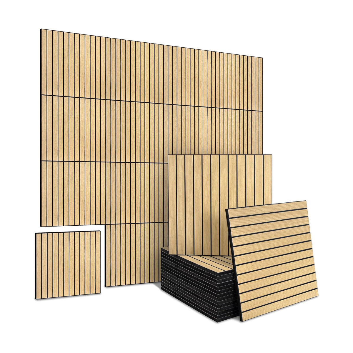 16-Pack Peel and Stick Acoustic Wall Panels, 11.8" x 11.8" PET Soundproof & Noise Cancelling Acoustic Felt