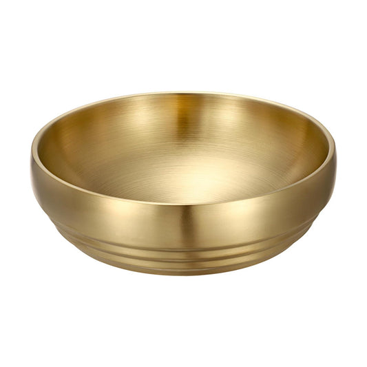 7.4" Stainless Steel Fruit Bowls / 7.5 x 7.5 x 2.6 / Gold