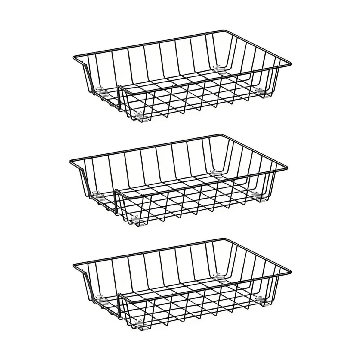 A4 Letter Magazine Desk File Storage Tray Organizer Bin (3 Pack)