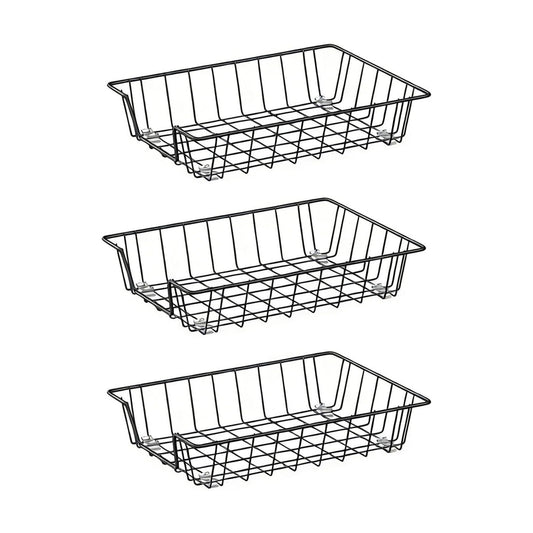 A4 Letter Magazine Desk File Storage Tray Organizer Bin (3 Pack)