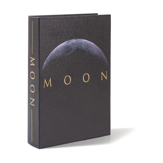 Faux Book Storage Box / Black Moon / 10 x 6.7 x 1.8