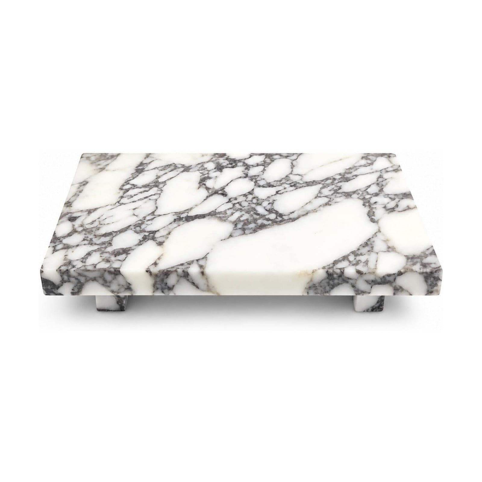 Stone Pedestal Tray for Perfume / Black, White, and Gray
