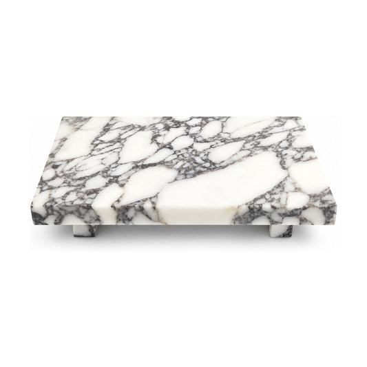 Stone Pedestal Tray for Perfume / Black, White, and Gray