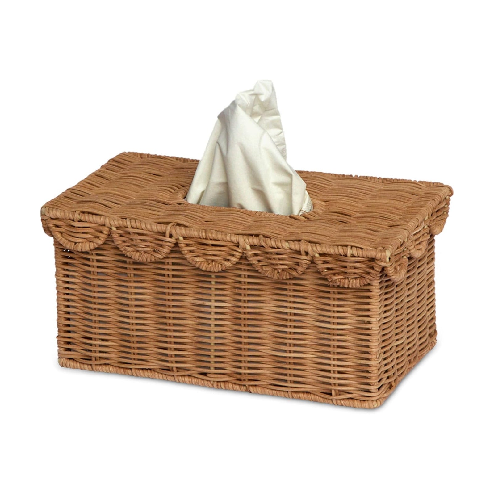 Rattan Tissue Box Cover Rectangle / Mocca / 8.6 x 5 x 4