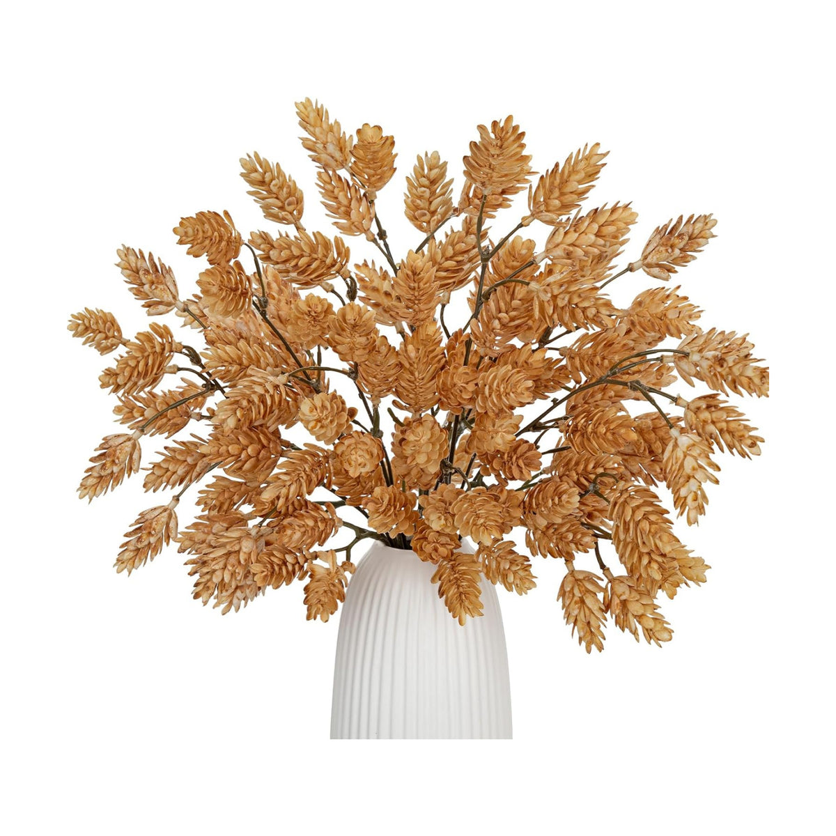 6PCS 20in Artificial Fall Hops Branches Yellow Faux Hops Stems Home Decor