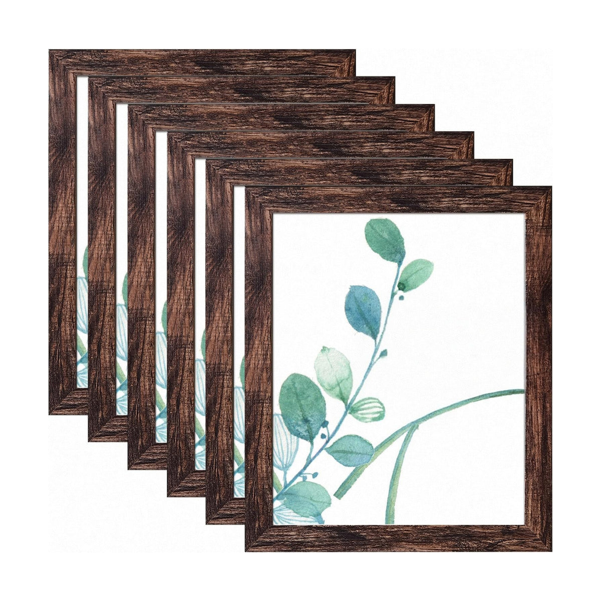 SESEAT 16x20 Frame Rustic Brown Set of 6, Gallery Poster Picture Frames for Wall Mounting